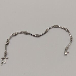 1/2 Ct Diamond, Sterling Silver Bracelet